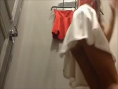 I unintentionally caught amazing beauty changing raiment in dressing room 